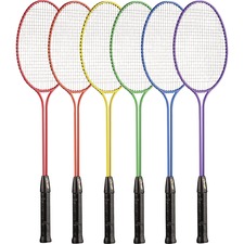 Badminton Rackets, Steel Twin Shaft/Strings, 26"L, 6/ST, AST