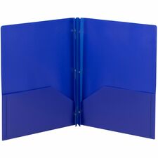 Fastener Folder, 2-Pocket, 180 Sht Cap, Letter, 3/PK, 24PK, CT, BE