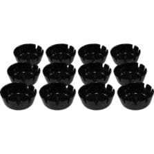 Ashtray, Round, Heat-resistant Plastic, 4-3/4"x1-3/4", 12/BX, BK