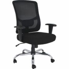 Chair, Big&Tall, Fabric Seat, 29-1/8"x31-1/8"x42-1/2", BK
