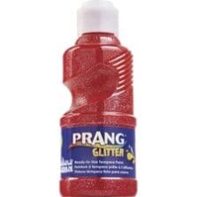 Tempera Paint, Glitter, RTU, Washable, 8oz, Red