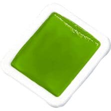 Watercolor Refills, Half-Pan, Semi-Moist, 1 DZ, Yellow Green