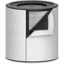 Air Filter, HEPA, Large, 7-9/10"Wx7-9/10"Lx5-9/10"H, White