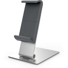 Tablet Holder, Desktop, 6-1/10"Wx7-1/10"Dx9-1/2"H, Silver