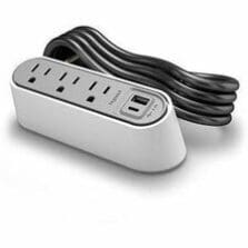 Power Center, 3 Ports, 4-9/10"x2-1/4"x2-1/4", White