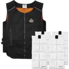 Vest, w/2 Cooling Packs, Lightweight, f/30-3/4"Chest, S/M, BK