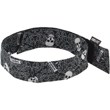 Cooling Bandana, Hook/Loop, 36-1/2"x2", 24/CT, Skulls