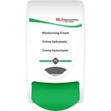 Dispenser, Manual, f/Moisturizing Cream, 1 L Cap, White/Green