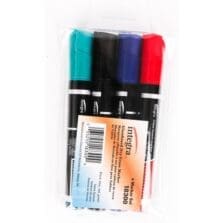 Marker, Dry-Erase, Glassboard, 4/PK, Assorted