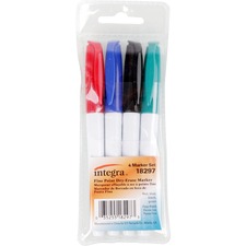 Dry-Erase Marker, Finepoint, 4/ST, Assorted