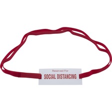 Chair Straps, "Reserved for Social Distancing", 10/BX, RD/WE