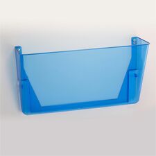 Wall File, Letter, 13"Wx4-1/10"Dx15"H, 3/PK, Transparent Blue