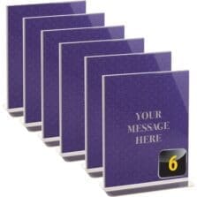 Sign Holder, Upright, 8-1/2"Wx11"H, 6/PK, Clear