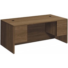 Double-Ped Desk, Rectangle Top, 72"x36"x29-1/2", Pinnacle