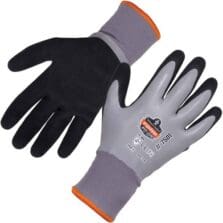 Work Gloves, Thermal, NitrilePalm, Latex, XL, 2/PR, 12/CT, GY