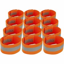 Arm/Leg Band, ButtonSnapClosure, S/M, 12/PK, Orange