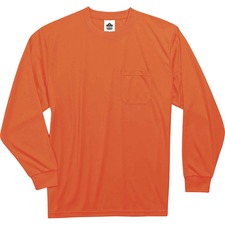 T-Shirt, LongSleeve, Non-Certified, Hi-Vis, MoistureWick, 5X, OE