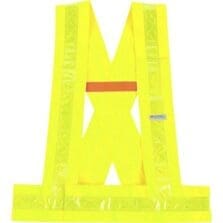 Safety Sash, Breakaway, Hi-Vis, XBack, TypeO, Class1, XL/2X, Lime