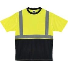 T-Shirt, Hi-Vis, BlackFront, TypeR, Class2, MoistureWicking, 5X, LM