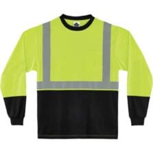 T-Shirt, LongSleeve, Hi-Vis, Reflective, Medium, LM
