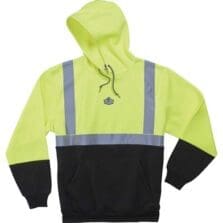 Sweatshirt, Hi-Vis, BlackFront, DrawstringHood, Class2, 4X, LM