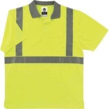 Shirt, Polo, Hi-Vis, SplitHem, MoistureWick, TypeR, Class2, L, LM