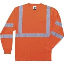 T-Shirt, LongSleeve, Hi-Vis, ReflectiveTape, TypeR, Class3, 3X, OE