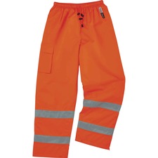 Pants, Hi-Vis, Thermal, Weatherproof, Drawstring, ClassE, 4X, OE