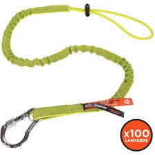 Tool Lanyard, w/Carabiner, Reflective, 35"-45"L, 100/CT, LM