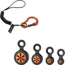 Tethering Kit, f/HandTools, w/CoilLanyard/SlipTraps, 1lb Cap, MI