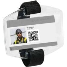 Badge Holder, Arm Band, Vinyl, 12"-18", 6/CT, BK