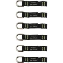 Tether Attachments,Tools, 2lb Cap, Short, 3-1/2"L, 6/PK, BK