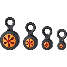 Tool Tethering Attachments, Slips, Plastic, S/M/L/XL, 4/PK, BK/OE