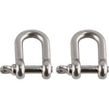 Tool Shackles,Tethering, 15lb Cap, Small, 2/PK, STST