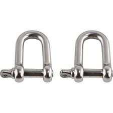 Tool Shackles, f/Tethering, 15lb Cap, Medium, 2/PK, STST