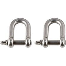 Tool Shackles,Tethering, 15lb Cap, X-Large, 2/PK, STST