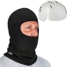 Face Mask, Balaclava, Zipper, w/BumpCap, Thermal, OneSize, 6/CT, BK