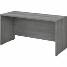 Desk Shell, Bowfront, 59.45"x29.37"x29.84", Platinum Gray