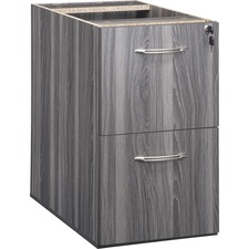 Pedestal, f/Credenza, No Top, F/F, 15.25"x20"x27.5", Gray Steel