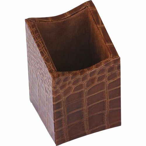 Pencil Cup, Cognac, 3-3/10"x3-1/4"x5", BN