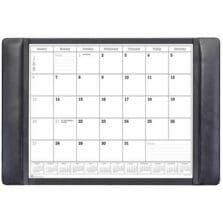 Desk Pad, w/ Calendar Insert, 25-1/2"x17-1/4"x1/2", BK