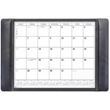 Desk Pad, w/ Calendar Insert, 25-1/2"x17-1/4"x1/2", BK