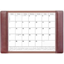 Desk Pad, w/ Calendar Insert, Mocha, 25-1/2"x17-1/4"x1/2", BN