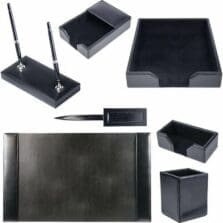 Desk Set, 7 Pc, 30"x18"x4", BK