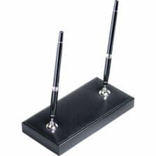 Pen Stand, Double, 4"x8-1/10"x1-1/2", BK