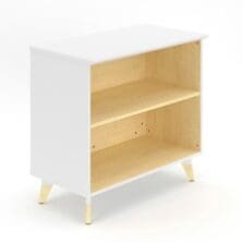 Storage Cabinet, Open, 2-Shelf, 36"x20"x33-3/4", Designer White