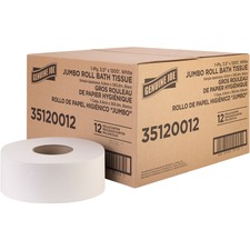 Bath Tissue Roll, Jumbo, 1-Ply, 3.63"x1200', 8.88"Dia, 12/CT, WE
