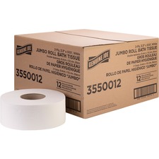 Bath Tissue Roll, Jumbo, 2-Ply, 3.3"x500', 8.88"Dia, 12/CT, WE