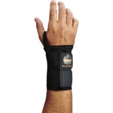Wrist Support, Double Strap, Right-handed, Large, Black