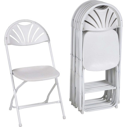 Chair, Folding, 300 lb. Weight Capacity, 8/CT, White